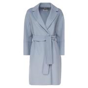 Hemelsblauwe Wikkeljas met Ceintuur Max Mara , Blue , Dames