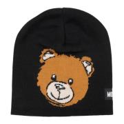 Abstract Multikleur Teddybeer Beanie Moschino , Black , Dames