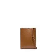 Bruine Leren Crossbody Tas Jil Sander , Brown , Dames