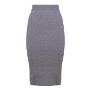 Grijze Pencil Rok Hoge Taille Rits Pinko , Gray , Dames