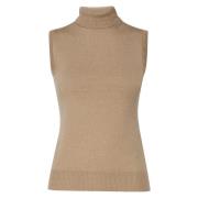 Kameelwol Hoge Hals Trui Sportmax , Brown , Dames