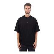 Zwart Jersey Katoen Logo T-shirt Armani Exchange , Black , Heren