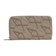 Beige Portemonnee met Ritsvak Armani Exchange , Beige , Dames