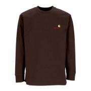 Lange Mouw Amerikaans Script T-shirt Carhartt Wip , Brown , Heren