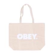 Canvas Stoere Tote Tas Natuurlijk Obey , Beige , Heren