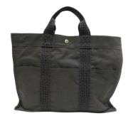 Pre-owned Canvas totes Hermès Vintage , Gray , Dames