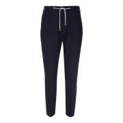 Blauwe Wollen Joggingbroek Eleventy , Blue , Heren