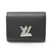 Pre-owned Leather wallets Louis Vuitton Vintage , Black , Dames