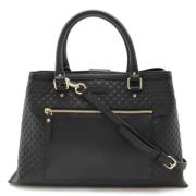 Pre-owned Leather totes Gucci Vintage , Black , Dames