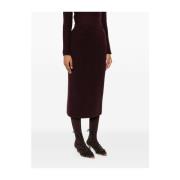 Bordeaux Midi Rok Fabiana Filippi , Red , Dames