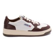 Kleur Blok Leren Sneakers Autry , Brown , Heren