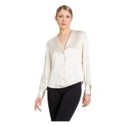 Beige Viscose Shirt Twinset , Beige , Dames