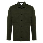 Wollen Shirtjas Knoopsluiting Lardini , Green , Heren