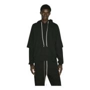 Hooded T-shirt met Drapped Panel Rick Owens , Black , Heren