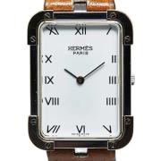 Pre-owned Metal watches Hermès Vintage , White , Dames