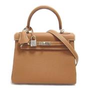 Pre-owned Canvas handbags Hermès Vintage , Brown , Dames