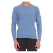 Blauwe Crew Neck Sweater Zachte Touch Drumohr , Blue , Heren