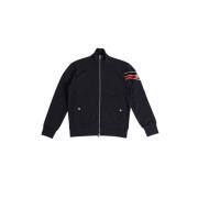 Navy Blauwe Sport Rits Jas Moncler , Blue , Heren