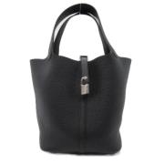 Pre-owned Leather handbags Hermès Vintage , Black , Dames