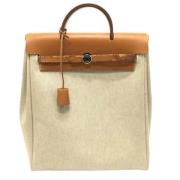 Pre-owned Canvas backpacks Hermès Vintage , Beige , Dames