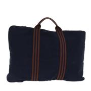 Pre-owned Cotton travel-bags Hermès Vintage , Blue , Dames