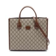 Pre-owned Leather gucci-bags Gucci Vintage , Beige , Dames