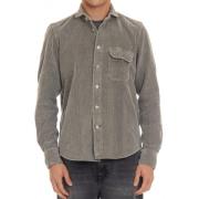 Grijze Corduroy Overshirt Shirt Finamore , Gray , Heren