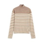 Gestreepte Gebreide Turtlenecks Ecoalf , Beige , Dames