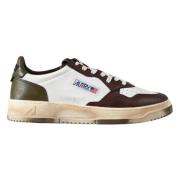 Vintage Leren Sneakers Groen Bruin Autry , Brown , Heren