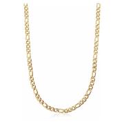 Mens Gold Figaro Chain in 6mm Nialaya , Yellow , Heren