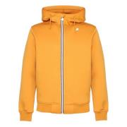 Gele Hooded Rits Sweatshirt Jas K-Way , Yellow , Heren