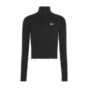 Stijlvolle Zwarte Sweaters Tommy Hilfiger , Black , Dames