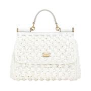 Stijlvolle Tote Bag met Uniek Ontwerp Dolce & Gabbana , White , Dames