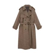 Herringbone Trench Coat Stella McCartney , Brown , Dames