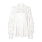 Casual Shirt met Uniek Ontwerp Ermanno Scervino , White , Dames