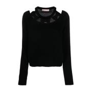 Stijlvolle Sweater met Uniek Ontwerp Valentino Garavani , Black , Dame...