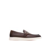 Stijlvolle Loafers voor Mannen Santoni , Brown , Heren