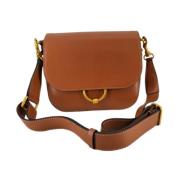 Bruin Leren Crossbody Tas Gianni Chiarini , Brown , Dames