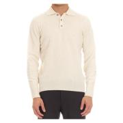 Polo Sweater Cream Drumohr , Beige , Heren