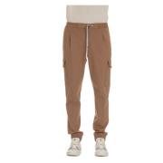 Cargo Broek Kameel Elastische Taille PT Torino , Brown , Heren