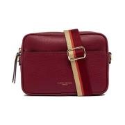 Vierkante Leren Crossbody Tas Gianni Chiarini , Red , Dames