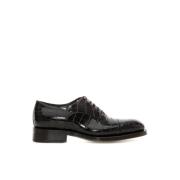 Klassieke Derby Schoenen Santoni , Black , Heren