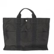 Pre-owned Canvas totes Hermès Vintage , Gray , Unisex