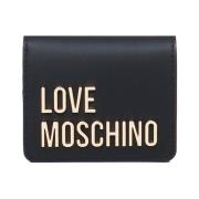 Zwarte Ecoleather Portemonnee met Kaartsleuven Love Moschino , Black ,...