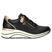 Stijlvolle Comfort Sneaker met Gouden Accenten Remonte , Black , Dames