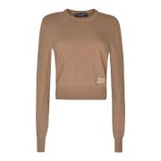 Effen Logo Trui Dolce & Gabbana , Brown , Dames