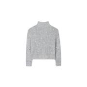 Glitter Turtleneck Wollen Trui Luisa Cerano , Gray , Dames