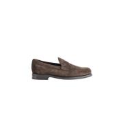 Bruine Suède Loafers Rubberen Zool Tod's , Brown , Dames