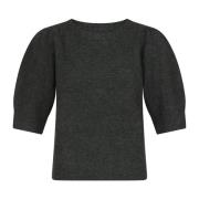 Bow Knit Tee - Antraciet Neo Noir , Gray , Dames