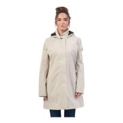 Beige Slim Fit Trench Coat K-Way , Beige , Dames